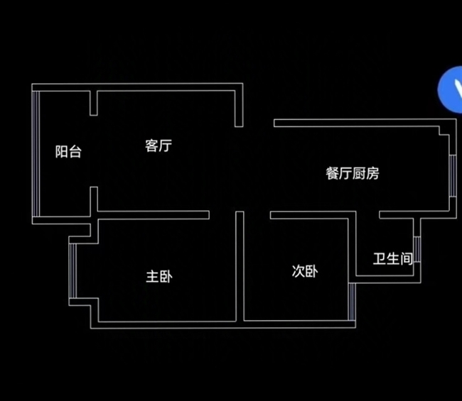 昊天花园93平方两室两厅出售